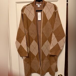 Isabella Rodriguez Beige and Cream Cardigan